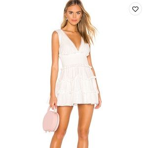 NBD Eyelet Deep-V Dress